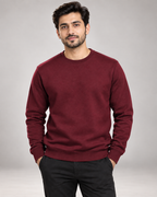 Maroon Men's Fleece Sweatshirt (Code 3596)