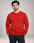 Red Men's Fleece Sweatshirt (Code 3595)