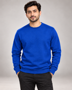 Royal Blue Men's Fleece Sweatshirt (Code 5844)