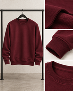 Maroon Men's Fleece Sweatshirt (Code 3596)
