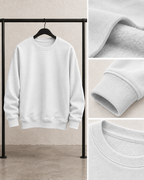 White Men's Fleece Sweatshirt (Code 3593)