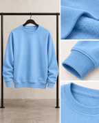 Sky Blue Men's Fleece Sweatshirt (Code 3035)