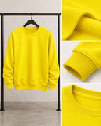Yellow Men's Fleece Sweatshirt (Code 3594)