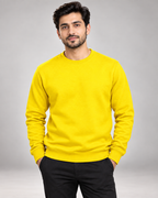 Yellow Men's Fleece Sweatshirt (Code 3594)
