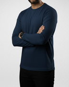 Navy Blue Full Sleeves Tshirt full sleeve T-shirt for men
