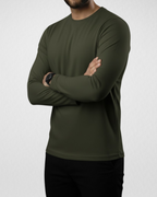Olive Full Sleeves Tshirt full sleeve T-shirt for men