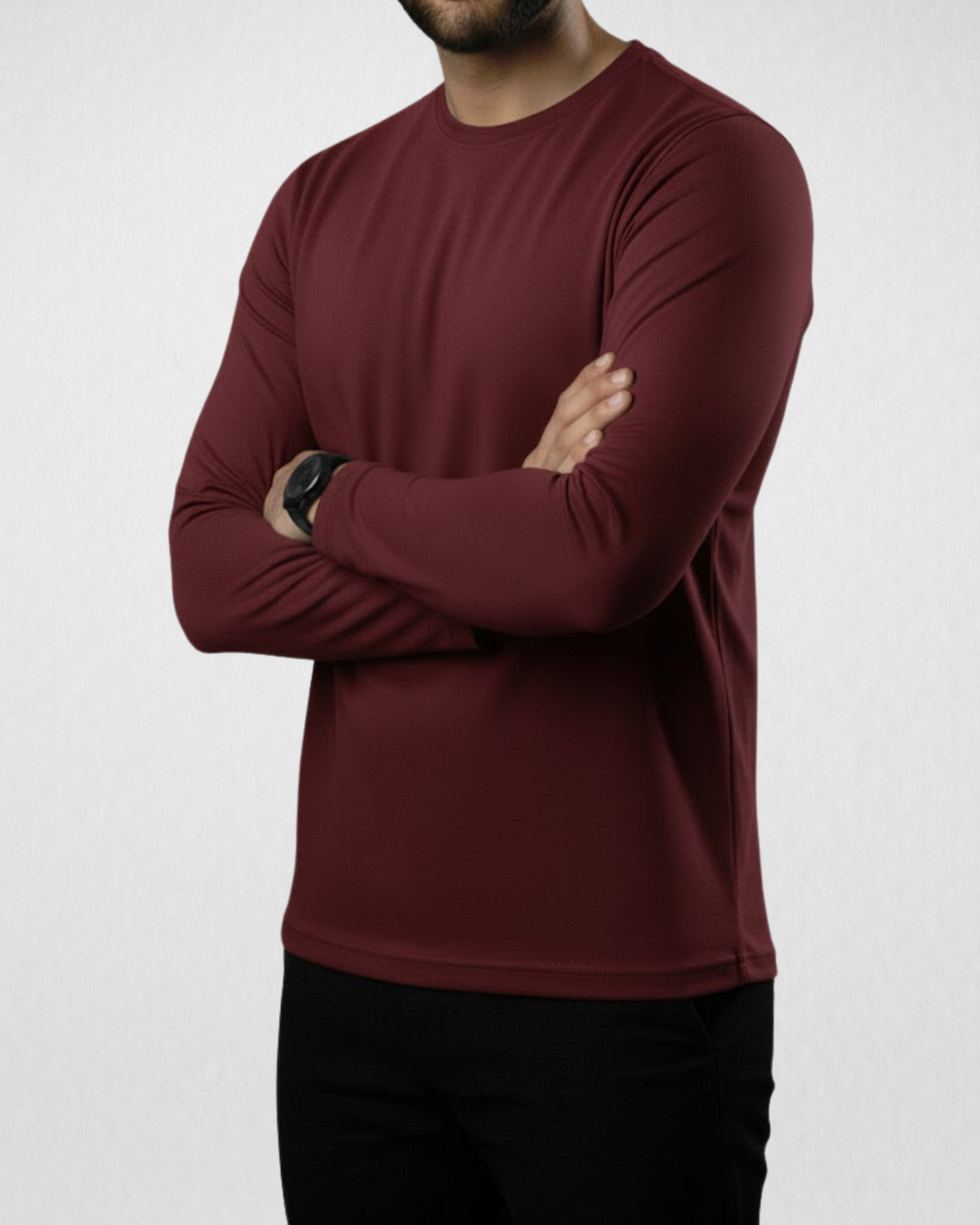 Maroon Full Sleeves Tshirt full sleeve T-shirt for men
