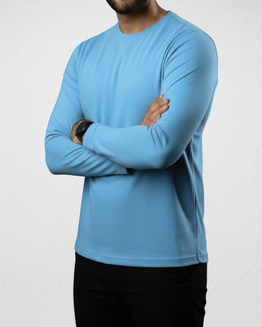 Sky Blue Full Sleeves Tshirt full sleeve T-shirt for men