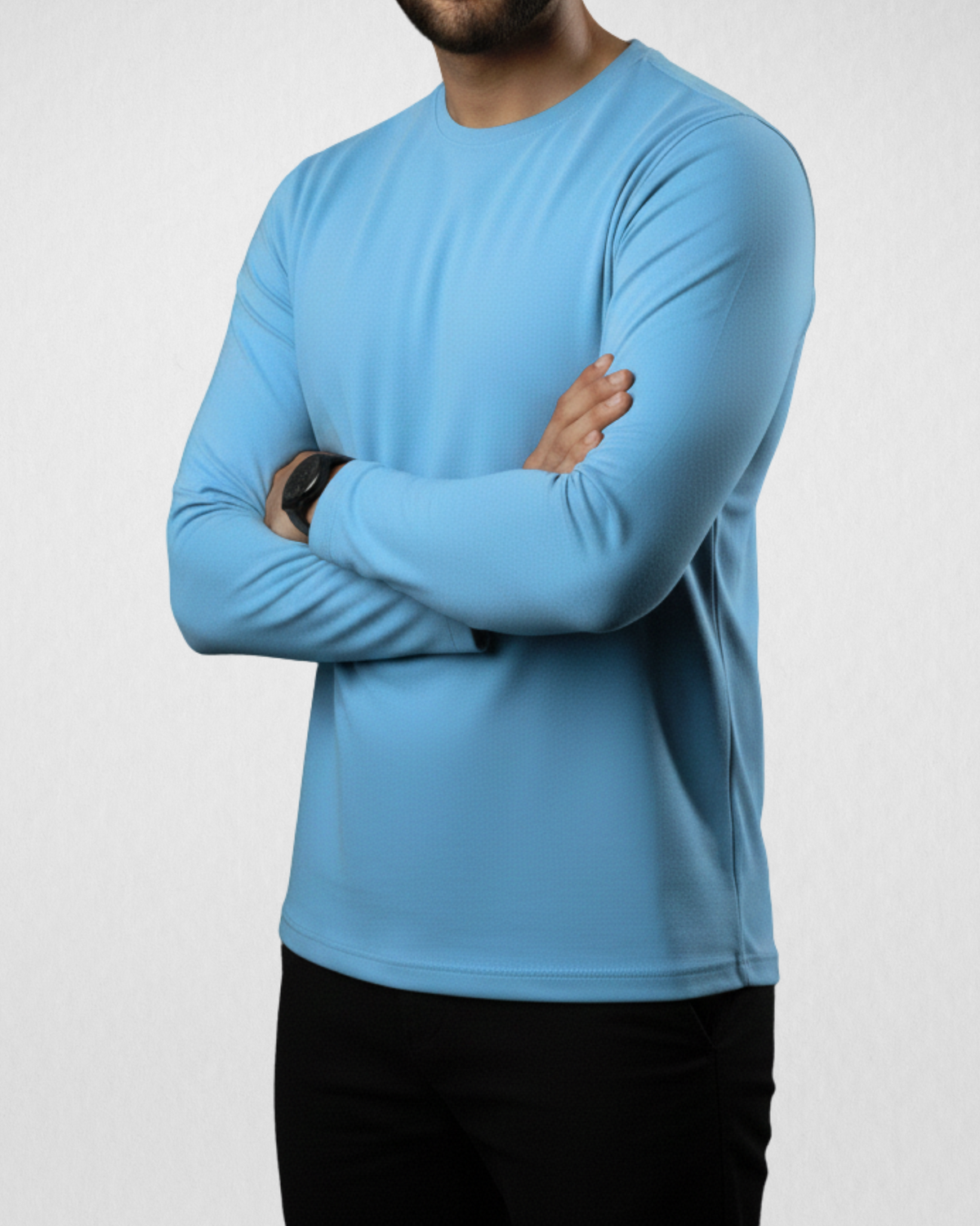 Sky Blue Full Sleeves Tshirt full sleeve T-shirt for men