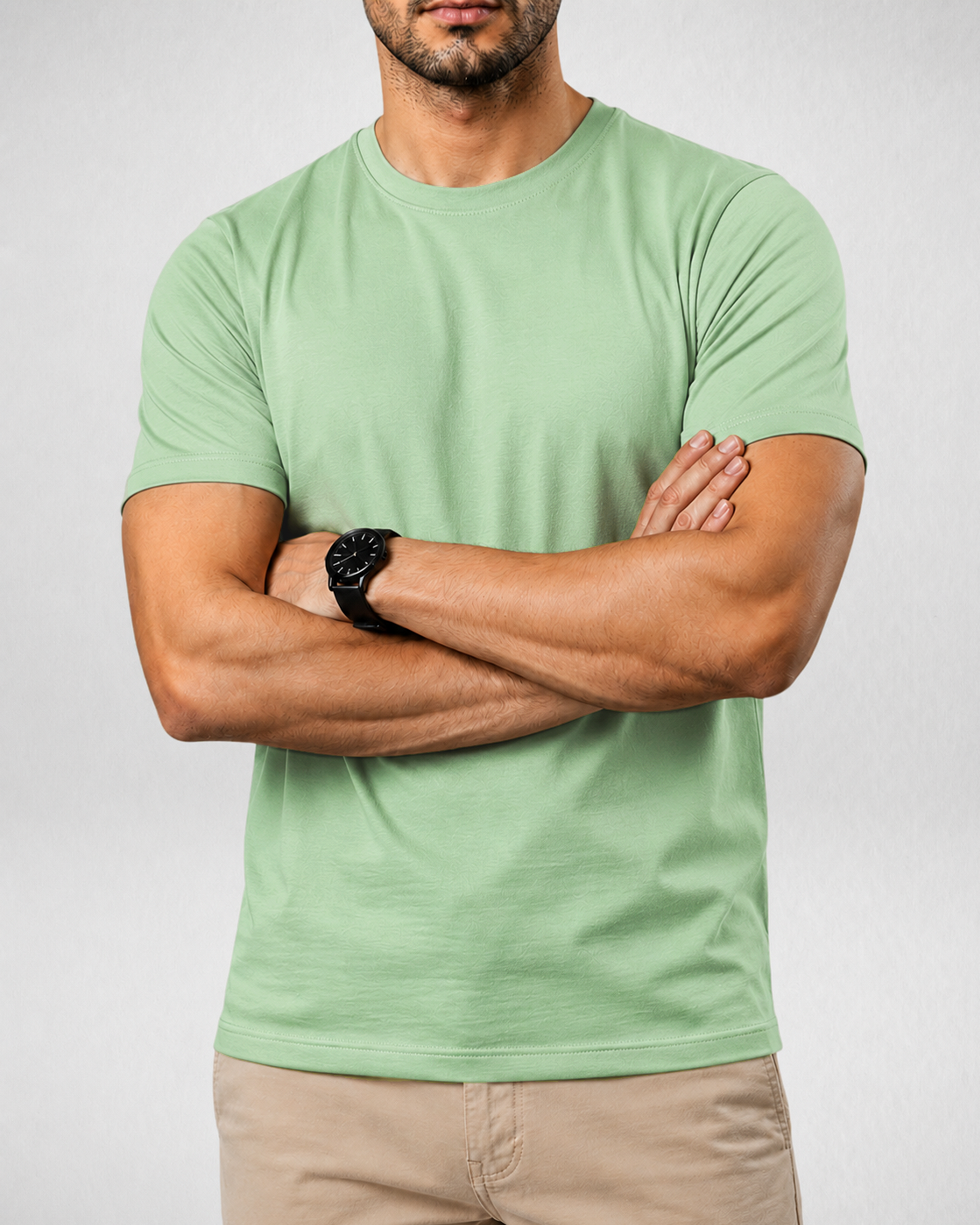 Light Green | Basic T-Shirt | (Code 3106)
